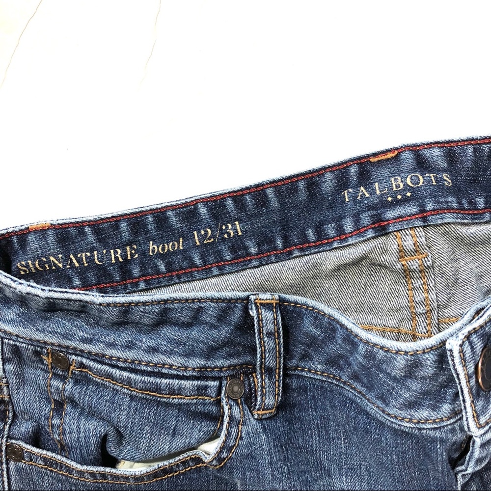 Talbots Outlet Mid Rise Signature Boot Cut Jeans - Picture 8 of 8